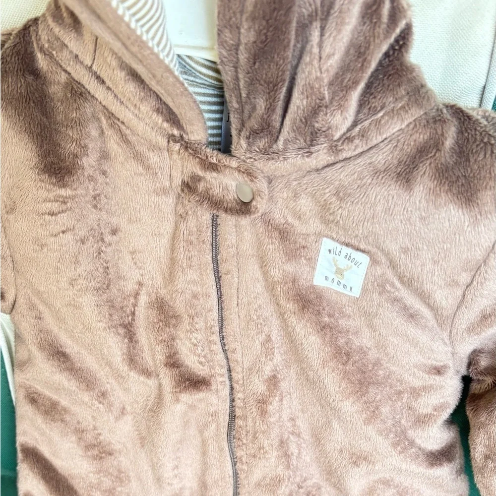 Carter's Brown Moose Footed One Piece